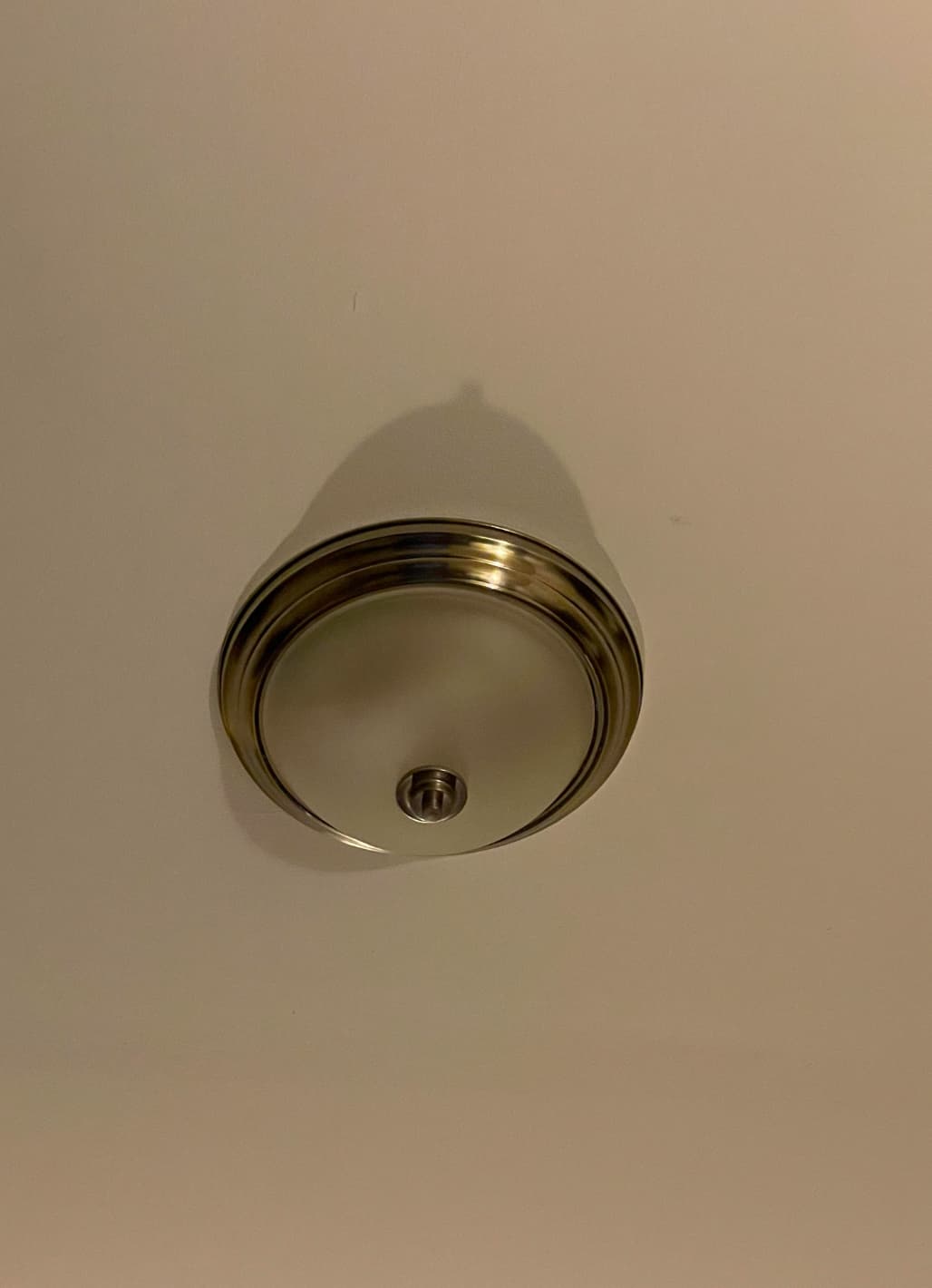 The shadow of this light fixture